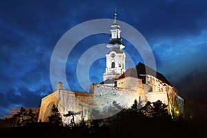 Slovakia - Nitra Castle at night photo