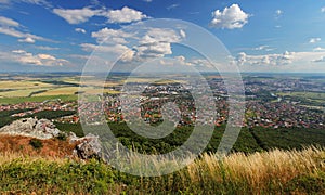 Slovensko - město Nitra z vrchu Zobor