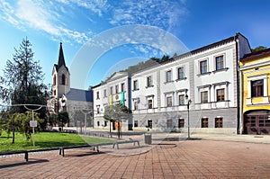 Slovakia Orava city, Square in Dolny Kubin