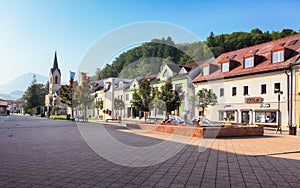 Slovakia Orava city, Square in Dolny Kubin