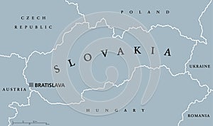 Slovakia political map