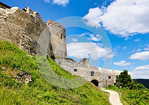 Slovakia - Ruin of castle Cachtice at day