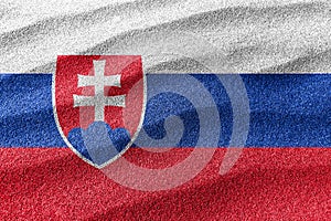 Slovakia sand flag, national flag