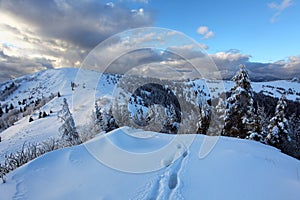 Slovensko lyžiarske stredisko v zime - Donovaly
