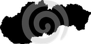 Slovakia State Map Vector silhouette