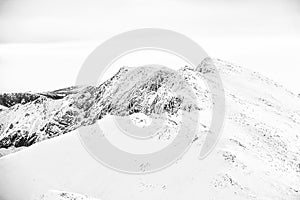 Slovakia Tatras mountain in snow