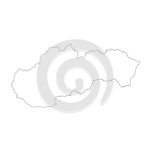 Slovakia vector country map outline