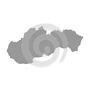 Slovakia vector country map silhouette