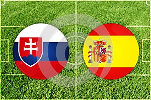 Futbalový zápas Slovensko proti Španielsku