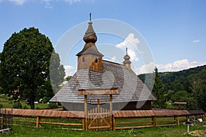 Slovakia Wooden church of St Basil the Great from end of 18th Century in Hrabova Roztoka Village