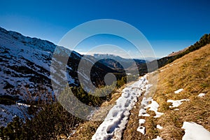 Slovakian Belianske Tatry mountains landscape