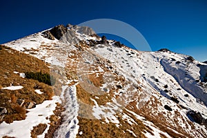 Slovakian Belianske Tatry mountains landscape