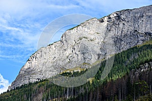 Slovakian carpathian mountains in autumn with green forests