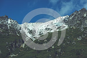 Slovakian carpathian mountains in autumn. green hills with tops