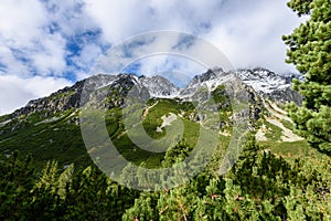 Slovakian carpathian mountains in autumn. green hills with tops