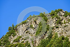 Slovakian carpathian mountains in autumn. green hills with tops