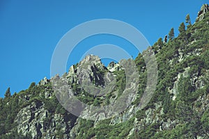 Slovakian carpathian mountains in autumn. green hills with tops