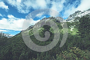 Slovakian carpathian mountains in autumn. green hills with tops