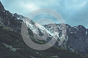 Slovakian carpathian mountains in autumn. green hills with tops