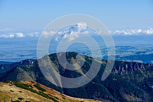 Slovakian carpathian mountains in autumn.