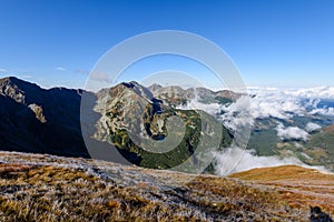 Slovakian carpathian mountains in autumn.