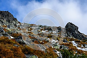 Slovakian carpathian mountains in autumn.