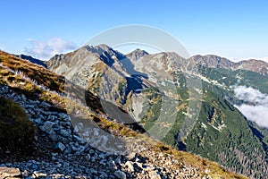 Slovakian carpathian mountains in autumn.