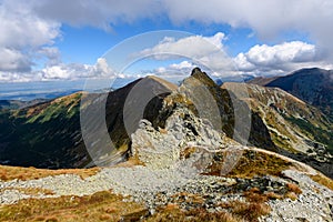 Slovakian carpathian mountains in autumn.