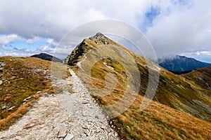 Slovakian carpathian mountains in autumn.