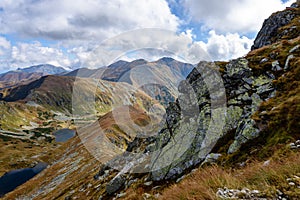 Slovakian carpathian mountains in autumn.