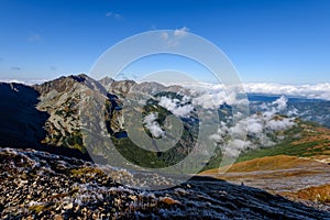 Slovakian carpathian mountains in autumn.