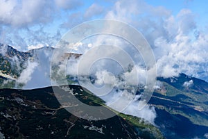 Slovakian carpathian mountains in autumn.