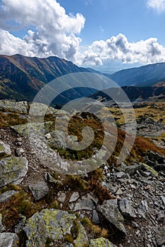 Slovakian carpathian mountains in autumn.