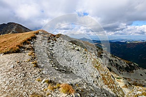 Slovakian carpathian mountains in autumn.