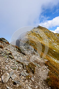 Slovakian carpathian mountains in autumn.