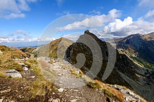 Slovakian carpathian mountains in autumn.