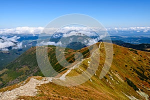 Slovakian carpathian mountains in autumn.