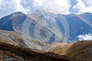 Slovakian carpathian mountains in autumn.