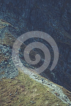 Slovakian carpathian mountains in autumn. rock textures on walls