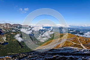 Slovakian carpathian mountains in autumn.