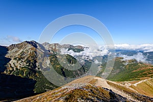 Slovakian carpathian mountains in autumn.