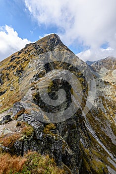 Slovakian carpathian mountains in autumn.