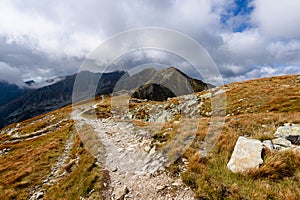 Slovakian carpathian mountains in autumn.