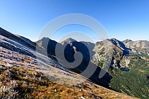 Slovakian carpathian mountains in autumn.