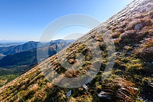 Slovakian carpathian mountains in autumn.