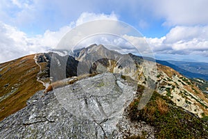 Slovakian carpathian mountains in autumn.