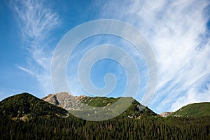 Slovakian carpathian mountains in autumn