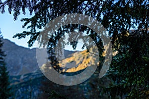 slovakian carpathian mountains in autumn. sunny hill tops in sum