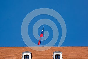 Slovenská vlajka na Bratislavském hradě