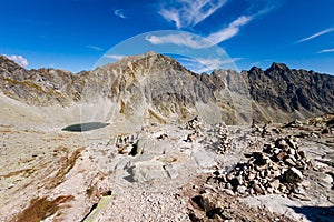 Slovakian Okruhle pleso Tatra landscape